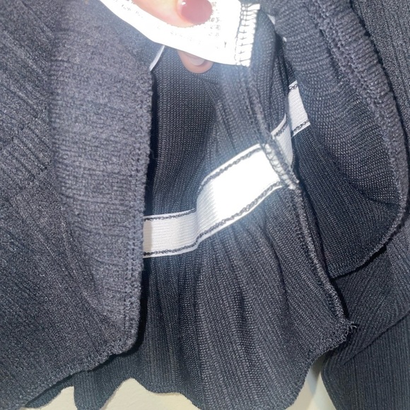 Zara Overzied Cinched Waist Ribbed Top Size Small - Picture 6 of 7